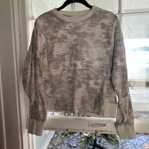 Athleta Cream Tie-Dye Sweatshirt